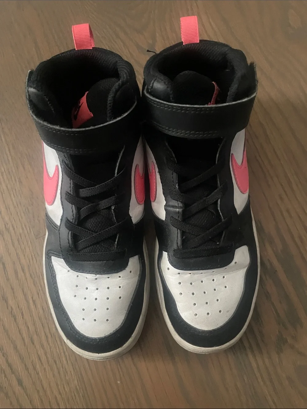 Nike Black, White & Pink High-Top Sneakers